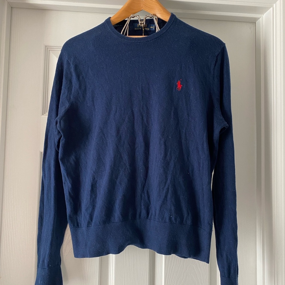 Ralph Lauren Men's Deep Blue Crewneck Sweater Size Medium